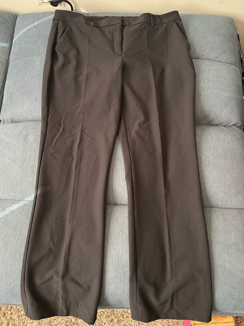 Express Men's Black Dress Pants - Straight Leg